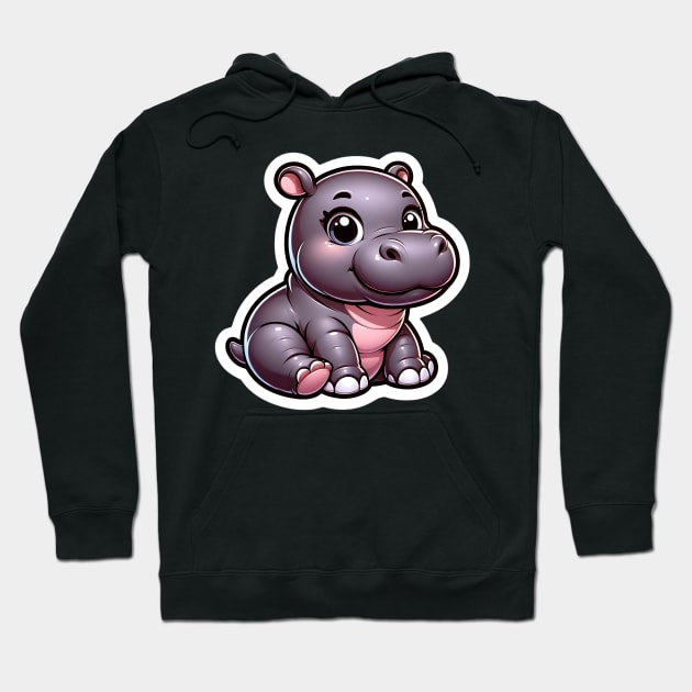 Cute hippo Hoodie by TaansCreation 